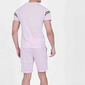 Conjunto de Camiseta y Pantalones Cortos de Verano para Hombre, Ropa Deportiva Informal de Algodón, Ajuste Delgado, Ropa de Gimnasio, Conjunto Doble Cómodo - Product Image 4