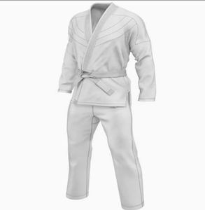 Uniforme blanco de Jiu Jitsu de marca superior profesional hecho a medida BJJ Kimono Gi para entrenamiento de artes marciales Unisex 100% algodón duradero - Product Image 2