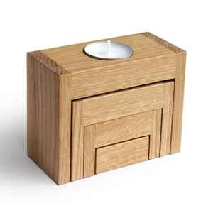 Bougie votive en bois faite à la main avec cire couleur naturelle Style moderne parfum de maison de Noël votive - Product Image 3