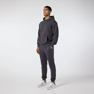 Ensemble survêtement pour homme, streetwear d'hiver, deux pièces, veste et pantalon surdimensionnés, hip-hop, sport, logo imprimé personnalisé - Product Image 1