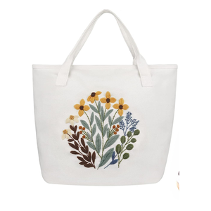 Sac fourre-tout en toile de coton biologique avec broderie personnalisée pour le bricolage, la publicité, cadeau Sacs fourre-tout 100% coton pour femmes OEM fabriqués au Vietnam - Product Image 4
