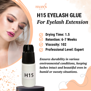 Pegamento de pestañas para extensión de pestañas, secado rápido 1. Pegamento coreano H15 de 3ml/5ml/10ml negro resistente al agua fuerte adhesivo OEM/ODM - Product Image 6