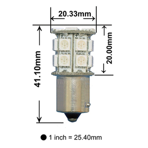 HYUGA Lente transparente Nueva bombilla LED Reemplazo de luz trasera Luz indicadora de señal de giro 20SMD 5050 T20/S25 12V/24V - Product Image 2