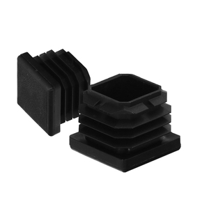 Tappo interno quadrato in plastica 30x30 mm. Nero. Confezione da 200 Unità. - Product Image 1