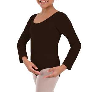 2013 Mod. Body da Danza Classica a Maniche Lunghe per Ragazze in Cotone e Spandex - Product Image 1