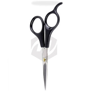 Ciseaux à barbe pour barbier avec manche en plastique, fabriqués en acier inoxydable, ciseaux à moustache professionnels avec repose-doigts fixe - Product Image 5