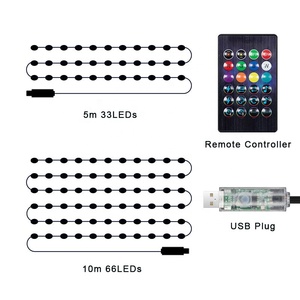 Tira de luz mágica de diamante RGB para decoración de exteriores, cadena de luz USB impermeable para jardín, Navidad, vacaciones - Product Image 3