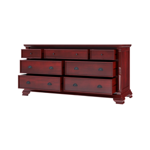 Commode traditionnelle en acajou massif chambre à coucher commode salon en bois commode à tiroirs de rangement en bois - Product Image 2