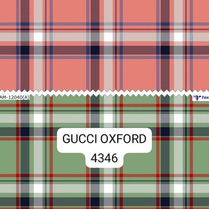 Tissu de chemise à carreaux Oxford teint en fil de qualité supérieure, rayé, largeur 58, tissé en polyester/coton pour costumes et vêtements de sport - Product Image 5