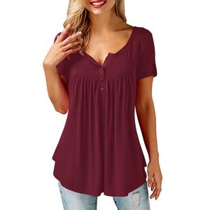 Ropa Deportiva para Mujer, Camisetas de Manga Corta de Secado Rápido con Cuello Redondo, Nueva Moda, Camiseta de Color Sólido para Mujer - Product Image 5