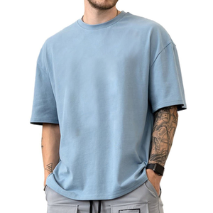 T-shirt pour homme de qualité supérieure, à épaules tombantes, vêtements pour adultes, vente chaude, confortable, prix bas, respirant, T-shirt pour homme à épaules tombantes - Product Image 1