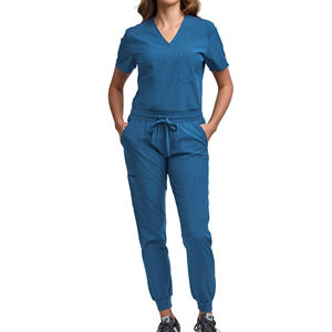 Customizable Women's Fashionable Knitted Woven Nurse Scrub Suit Sets Custom LOGO Medical Scrubs Workwear <b>Hospital</b> <b>Uniforms</b> 2026 - Product Image 3