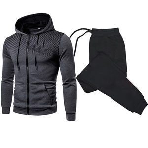 Survêtement d'hiver unisexe personnalisé 100% polyester léger imprimé surdimensionné Jogging survêtement polaire hommes pantalons de survêtement à capuche ensemble - Product Image 1