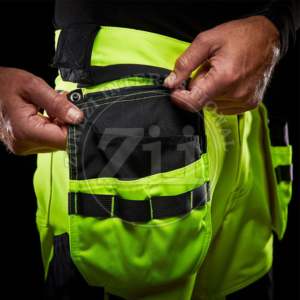 Water-Resistant Reflective Safety Workwear High Visibility Jacket Suit Pants Fluorescent Orange <b>Traffic</b> Security ANSI Class 1 EN - Product Image 3