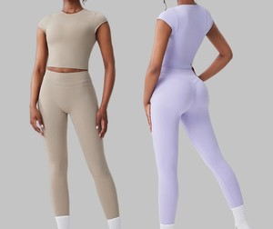 Fitness Set Mujer Activewear Fabricantes Outfit Entrenamiento Transpirable Secado rápido Ropa de mujer Conjuntos de gimnasio - Product Image 3
