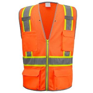 เสื้อกั๊กนิรภัยฤดูหนาวแบบใหม่ ระบายอากาศได้ดี ผลิตจากผ้าฝ้ายผสมโพลีเอสเตอร์ สะท้อนแสงได้ดี ราคาขายส่ง ผลิตในประเทศปากีสถาน - Product Image 1