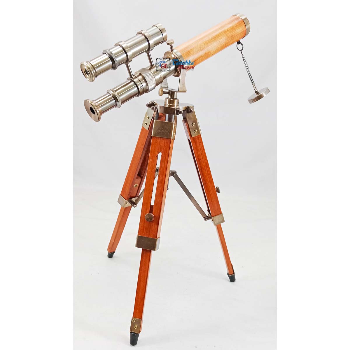 Antique Brass Telescope For Bird Watching \u0026 Camping, Handmade, 41cm, image size:1200x1200