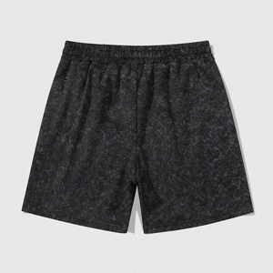 Pantalones cortos de estilo deportivo personalizados de alta calidad, pantalones cortos de algodón a la moda para hombres, pantalones cortos con cordón de cintura elástica lavados a la piedra - Product Image 5