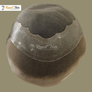 Premium EU Stock 100% Toupet de cheveux indiens pour hommes trame attachée à la main en vague naturelle et style droit - Product Image 2