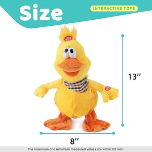 Quacking anatra peluche peluche di peluche che camminano cantando agitando peluche interattivo elettronico - Product Image 6