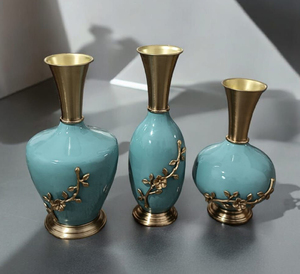 Maceta de hierro de mesa de estilo costero para decoración del hogar de lujo moderno para decoración de jarrón de boda y suelo - Product Image 1