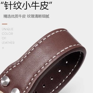 Correa de reloj de piel de vacuno de primera capa azul, compatible con la serie <span class=keywords><strong>IWC</strong></span> Big <span class=keywords><strong>Pilot</strong></span> Little Prince - Product Image 3