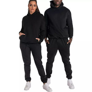 Conjuntos de Sudadera con Capucha y Pantalones Deportivos Unisex de Manga Larga, 100% Algodón, para Hombre y Mujer, Color Sólido, Ecológicos, Transpirables, con Tecnología de Secado Rápido en Cuatro Direcciones - Product Image 5