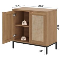 Buffet avec portes décorées, table de rangement, buffet avec étagères réglables, bar à café, armoire, salon, cuisine