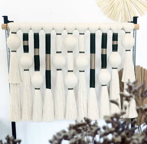 Décoration intérieure naturelle faite à la main <span class=keywords><strong>Tenture</strong></span> murale Bohème Décor unique Décoration de mariage Rideau de douche pour chambre - Product Image 1