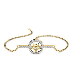 14K oro delicado único diamante pulsera laboratorio cultivado joyería fina regalo elegante brazaletes - Product Image 3