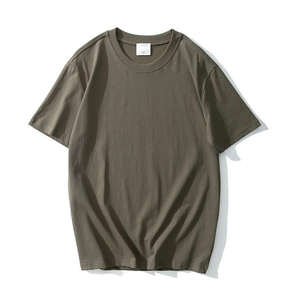 T-shirt anti-boulochage pour homme lourd 100% mélange de bambou biologique et de coton T-shirts unisexes personnalisés pour hommes surdimensionnés plaine vierge - Product Image 2