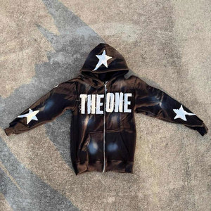 Sweat à capuche unisexe lourd 100% coton écologique avec broderie usée, appliqué personnalisé, poche, séchage rapide, respirant, coupe classique - Product Image 3