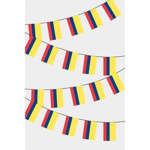 Party <b>Banners</b> Colombia Rectangular Flag Bunting - Product Image 1