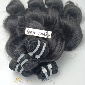 Vietglobal Hair Raw Vietnamita Sin procesar Onda suelta Trama Cabello Virgen Cabello 100%. Sin desprendimiento, sin enredos, sin pelo de animal - Product Image 1