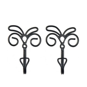 ตะขอแขวนติดผนังสีดำเหล็กดัดขนาดและรูปร่างตามที่ต้องการตะขอแขวนเสื้อสำหรับใช้ในห้องครัวและห้องน้ำ - Product Image 6