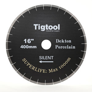 16"/400mm Dekton/Porcelain/Sintered Stone Silent Blade <strong>Superlife</strong> Max 1000m Chip-Free Cutting 45&deg; Miter Cutting Tigtool - Product Image 1