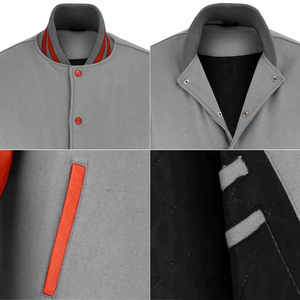 แจ็กเก็ตเบสบอลวิทยาลัยสำหรับผู้ชายเสื้อแจ็กเก็ตทีมโรงเรียนแบบสตรีทแวร์เสื้อแจ็กเก็ตกันแบบสั่งทำ - Product Image 3