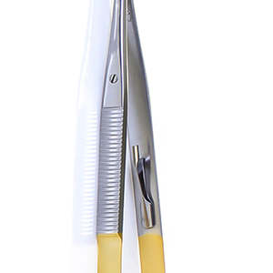 Porte-aiguilles Castroviejo chirurgical de base professionnel, pinces jetables simples, ciseaux, acier, par SurgiRight Instrument - Product Image 5