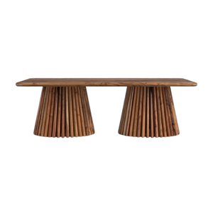 Table basse moderne et durable en teck massif, finition naturelle de haute qualité, hauteur réglable, couleur personnalisée, utilisation en intérieur - Product Image 1