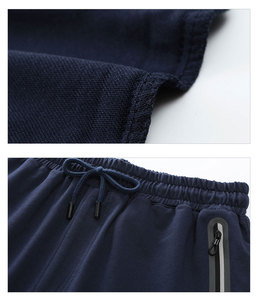 Pantalones Cortos Deportivos de Gimnasio Personalizados al por Mayor, Estilo Informal, 100% Algodón, con Bolsillos, Cintura Media, Cordón Ajustable, Puños, Secado Rápido - Product Image 5