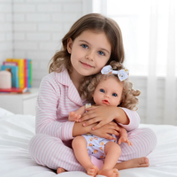 Poupées Reborn Babeside en Silicone Intégral de 12 Pouces, Bébé Fille Nouveau-né Réaliste avec Cheveux Implantés à la Main, Silicone Platine Terry