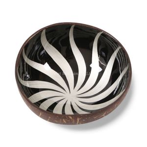 Cuenco de Coco con Madreperla, Lacado a Mano, Incrustaciones de Concha Natural, Decoración del Hogar Ecológica y Sostenible, Estilo Bohemio, Vietnam - Product Image 2