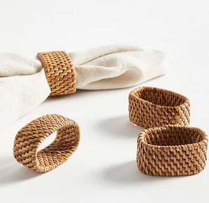 Anillo de Servilleta de Ratán Único de Fabricante OEM, Exhibición Artesanal para una Decoración de Mesa Distintiva y Uso de Comedor Reutilizable y Sostenible - Product Image 3