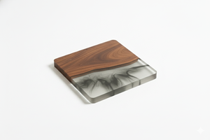 Sous-verres en résine de bois durables personnalisés |   Sous-verres en bois et résine époxy faits à la main, impression découpée |   Utilisation promotionnelle en gros - Product Image 5