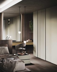 Luxury Modern Master Bedroom Furniture <b>Set</b> Italian Style Wooden Bed Modular <b>Wardrobe</b> and Glass Walk-in Closet Villa HotelProject - Product Image 5