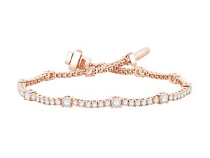 Pulsera de diseñador con diamantes de corte redondo clásico, 3.00 Ct, F-G, diamante cultivado en laboratorio, en platino, regalo de aniversario de bodas - Product Image 3