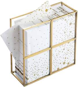 Porte-serviettes finition antique dorée, design floral en métal, décoration de table pour la maison, l'hôtel, le restaurant, résistant aux intempéries - Product Image 6