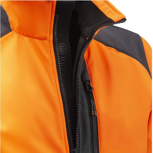 Vestes Softshell d'hiver pour hommes en gros, coupe-vent, style urbain, avec capuche, 3 poches zippées sur le devant, en polyester polaire - Product Image 4