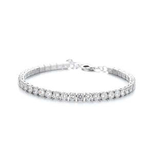 Bracciale Tennis in Oro 14K con Cristalli Autentici, Accessorio Sportivo alla Moda - Product Image 2