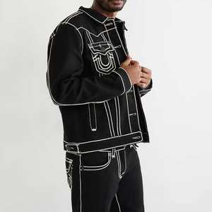 Denim Jacket <b>for</b> <b>Men</b> Custom Logo Design Premium Quality Comfortable Long Sleeve <b>Jeans</b> Outerwear Haus Industries - Product Image 3